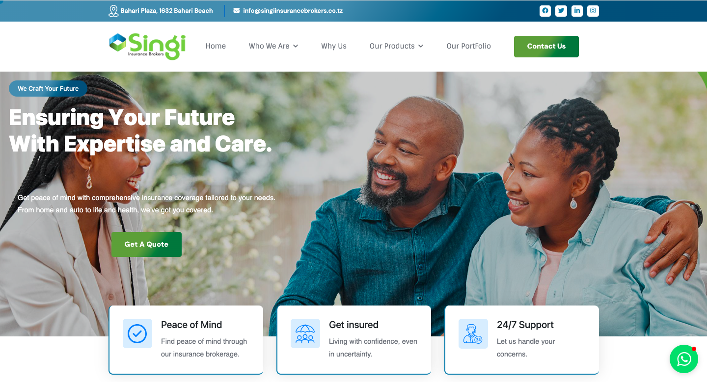 Singi Insurance Brokers Website